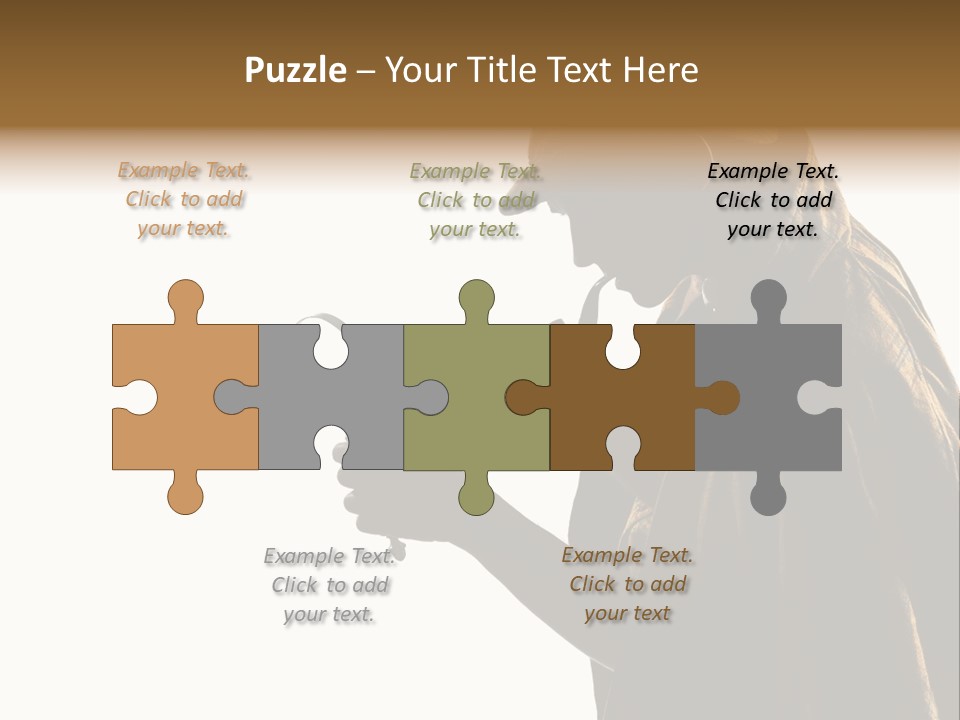 One Silhouette Man PowerPoint Template