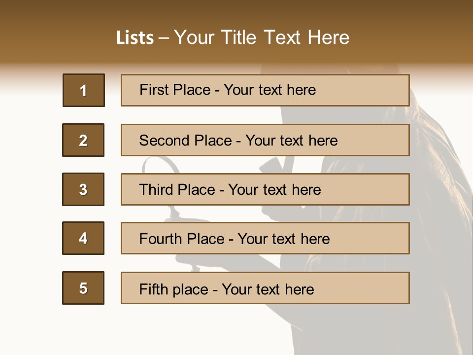 One Silhouette Man PowerPoint Template