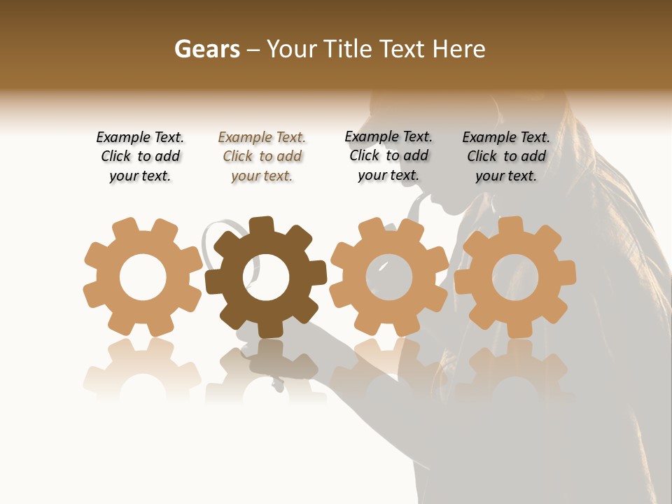 One Silhouette Man PowerPoint Template