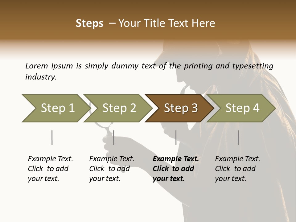 One Silhouette Man PowerPoint Template