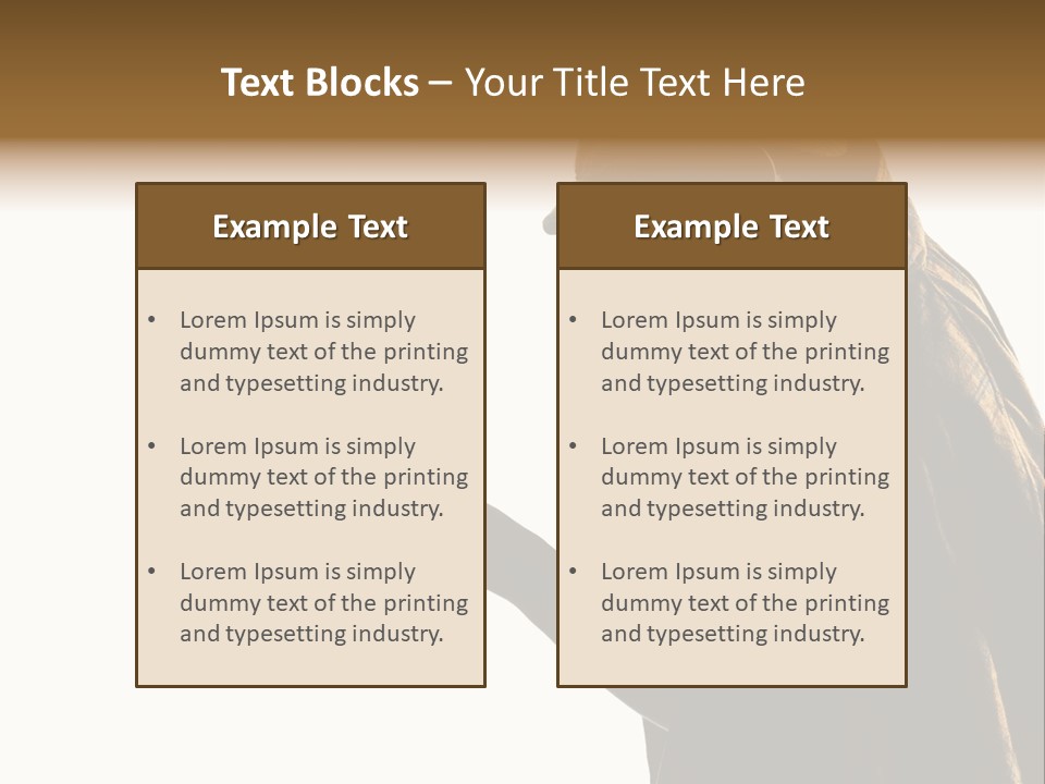 One Silhouette Man PowerPoint Template