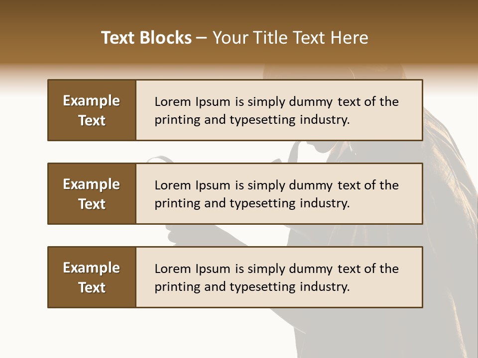 One Silhouette Man PowerPoint Template
