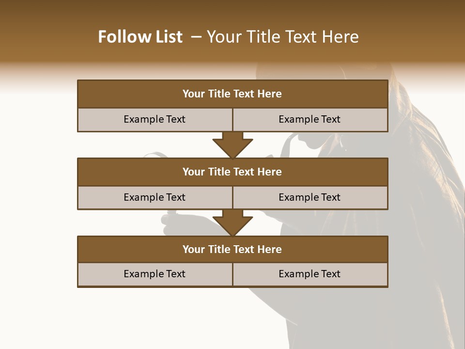 One Silhouette Man PowerPoint Template