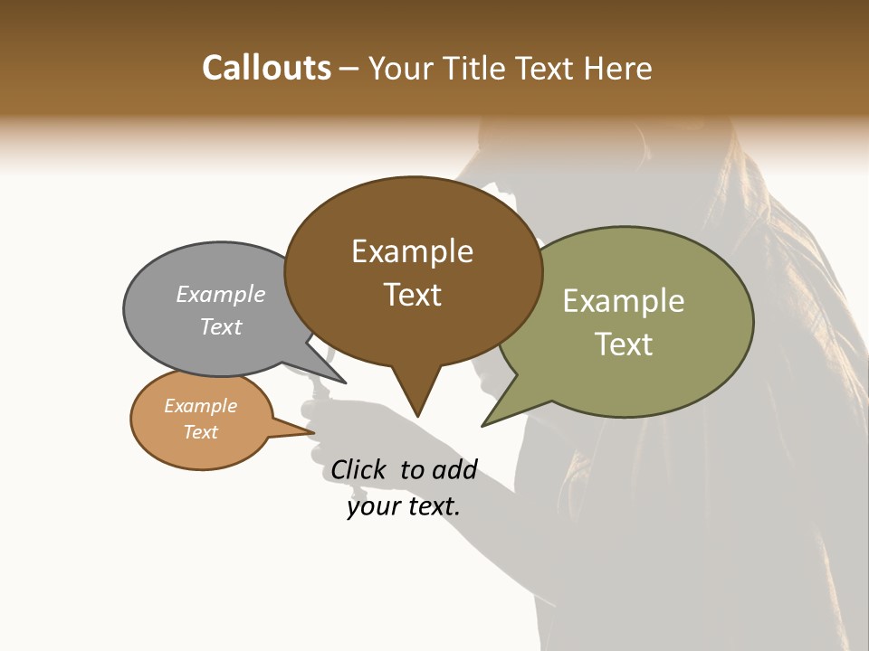 One Silhouette Man PowerPoint Template
