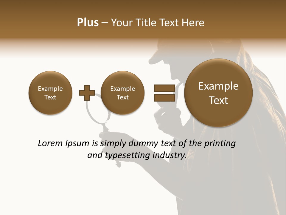 One Silhouette Man PowerPoint Template