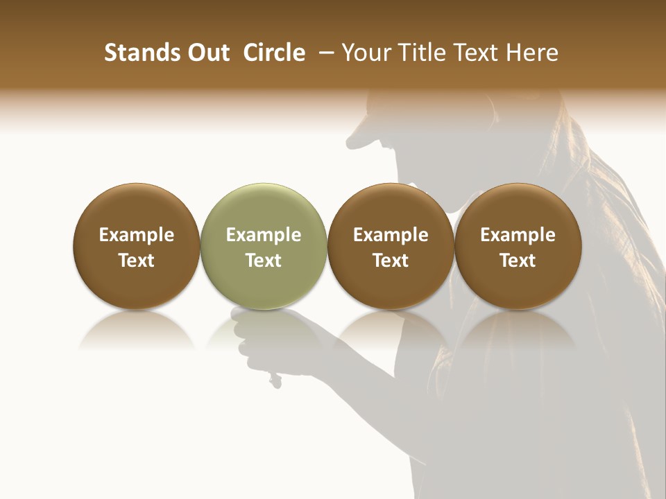 One Silhouette Man PowerPoint Template