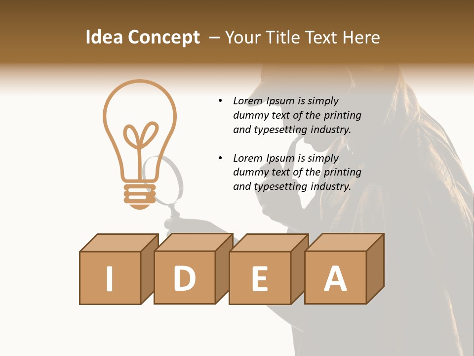 One Silhouette Man PowerPoint Template