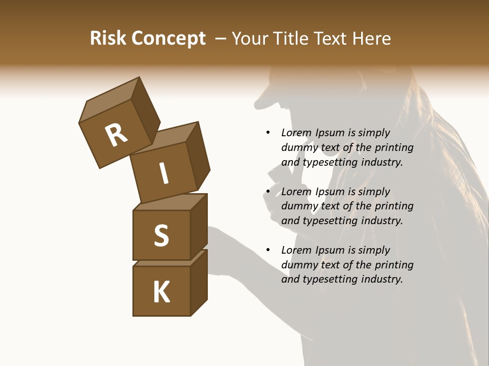 One Silhouette Man PowerPoint Template