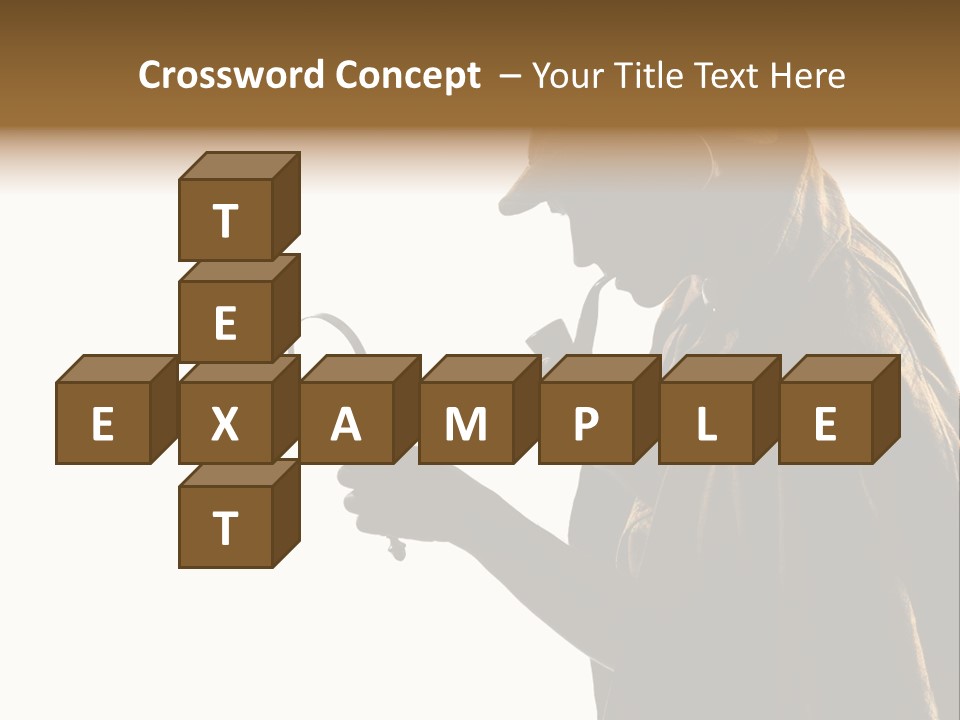 One Silhouette Man PowerPoint Template