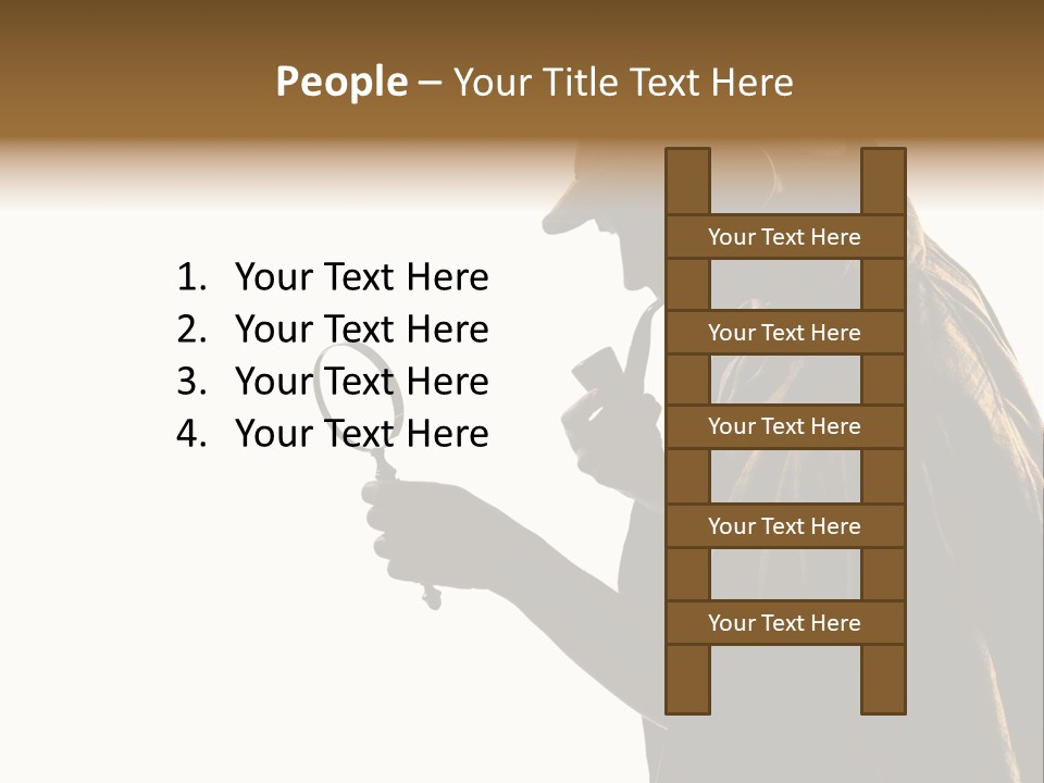 One Silhouette Man PowerPoint Template