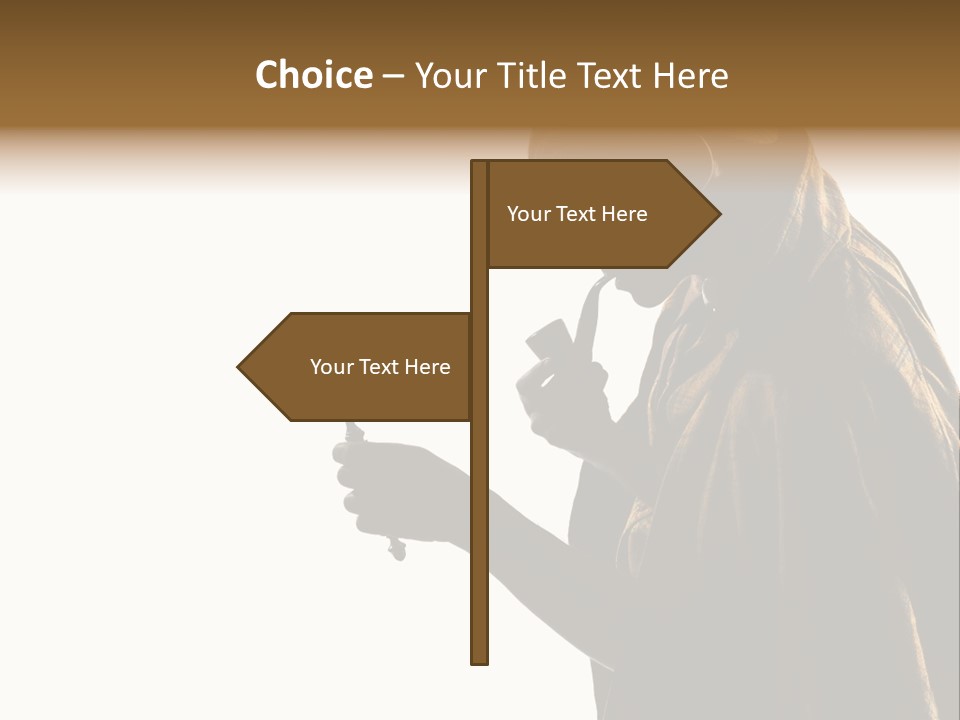 One Silhouette Man PowerPoint Template