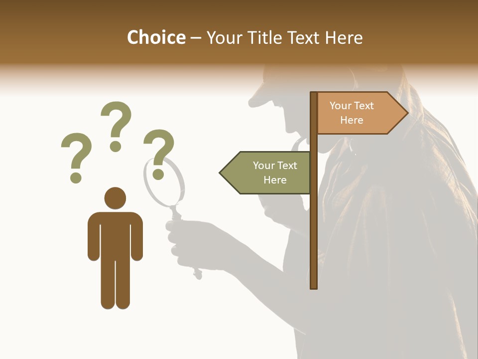 One Silhouette Man PowerPoint Template