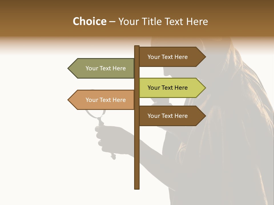 One Silhouette Man PowerPoint Template