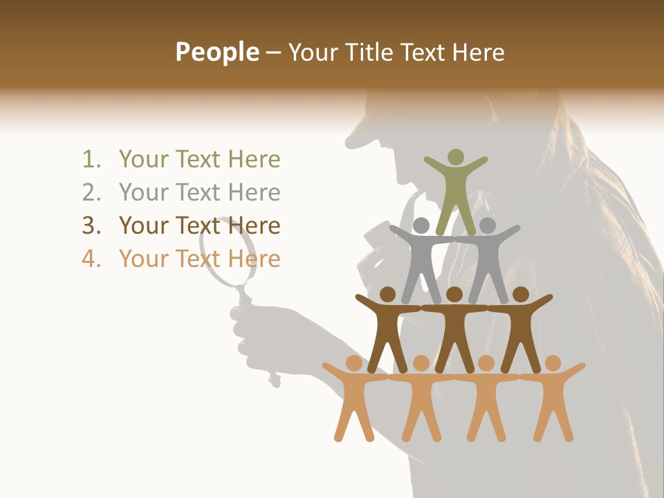 One Silhouette Man PowerPoint Template