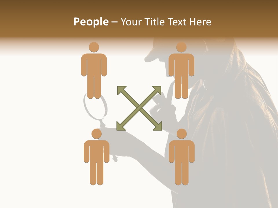 One Silhouette Man PowerPoint Template