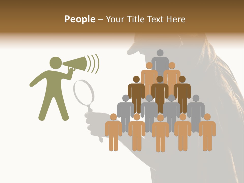 One Silhouette Man PowerPoint Template