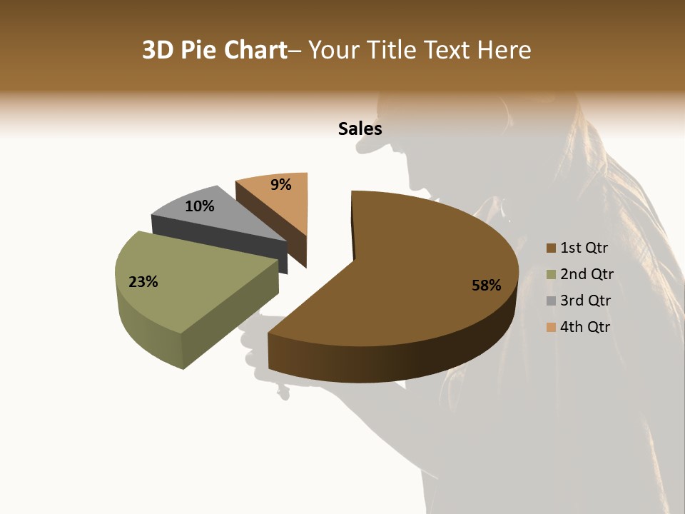 One Silhouette Man PowerPoint Template