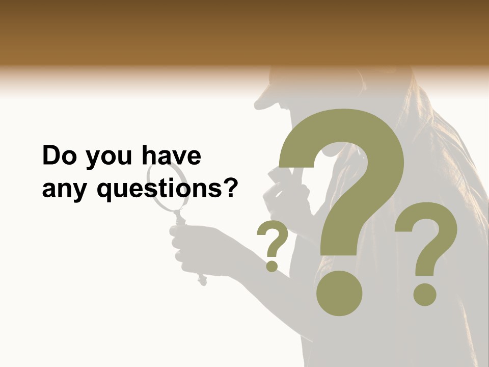 One Silhouette Man PowerPoint Template