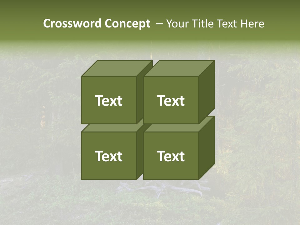 Wilderness Coniferous Vegetation PowerPoint Template