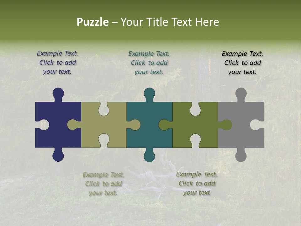 Wilderness Coniferous Vegetation PowerPoint Template
