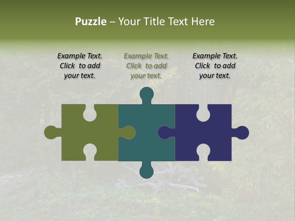 Wilderness Coniferous Vegetation PowerPoint Template