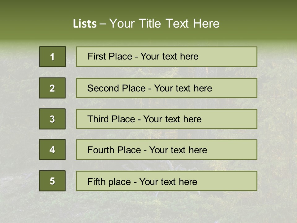 Wilderness Coniferous Vegetation PowerPoint Template