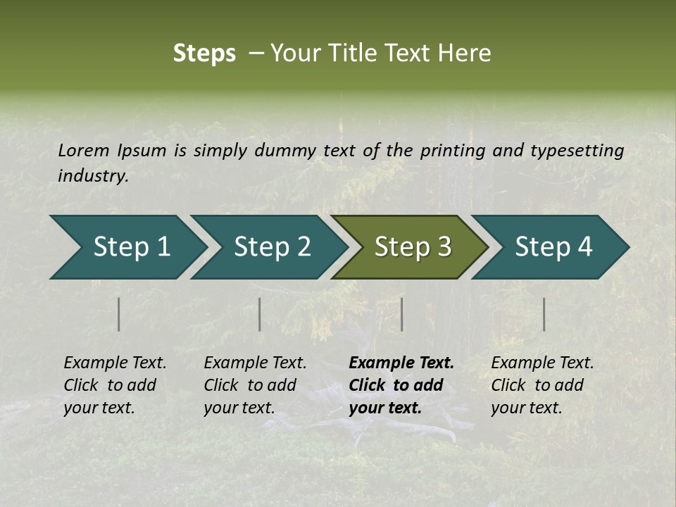 Wilderness Coniferous Vegetation PowerPoint Template