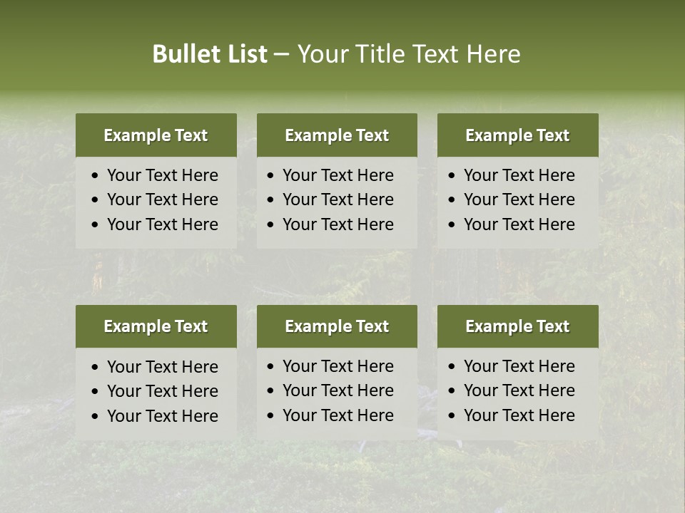 Wilderness Coniferous Vegetation PowerPoint Template