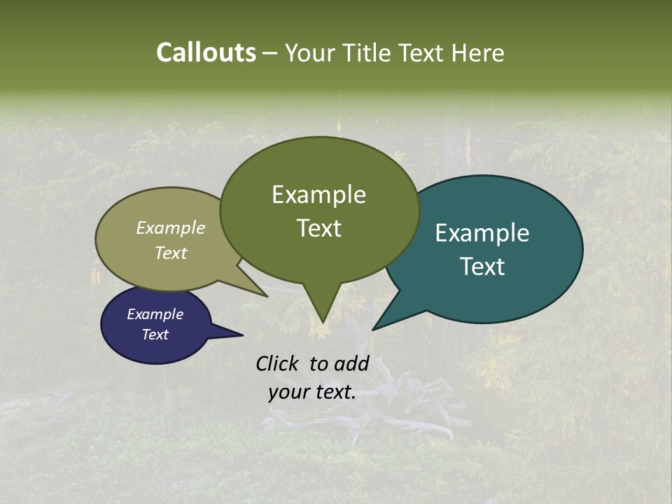 Wilderness Coniferous Vegetation PowerPoint Template