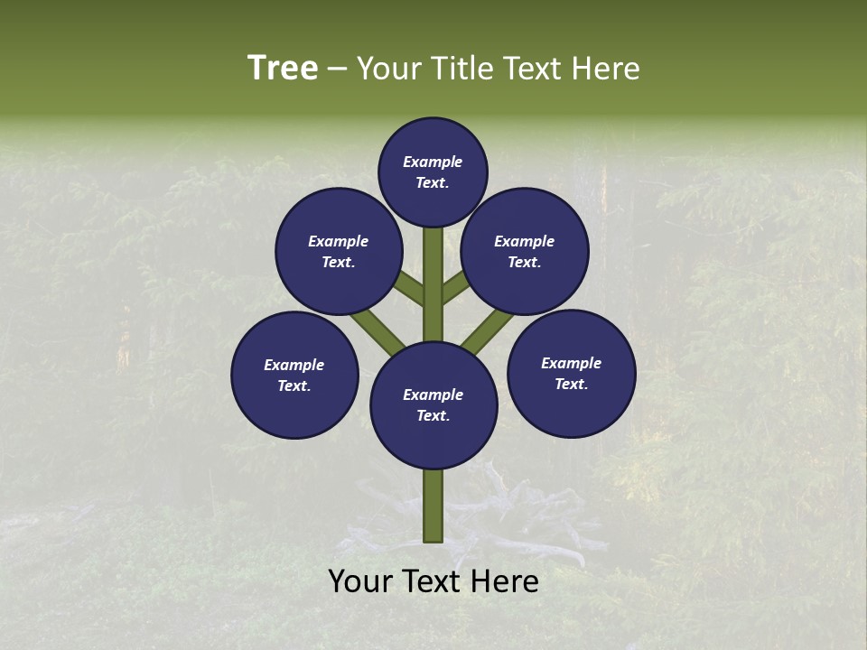 Wilderness Coniferous Vegetation PowerPoint Template