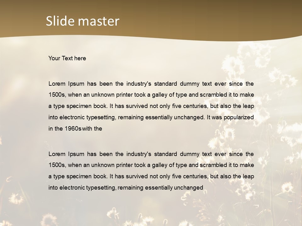 Road Lawn Landscape PowerPoint Template