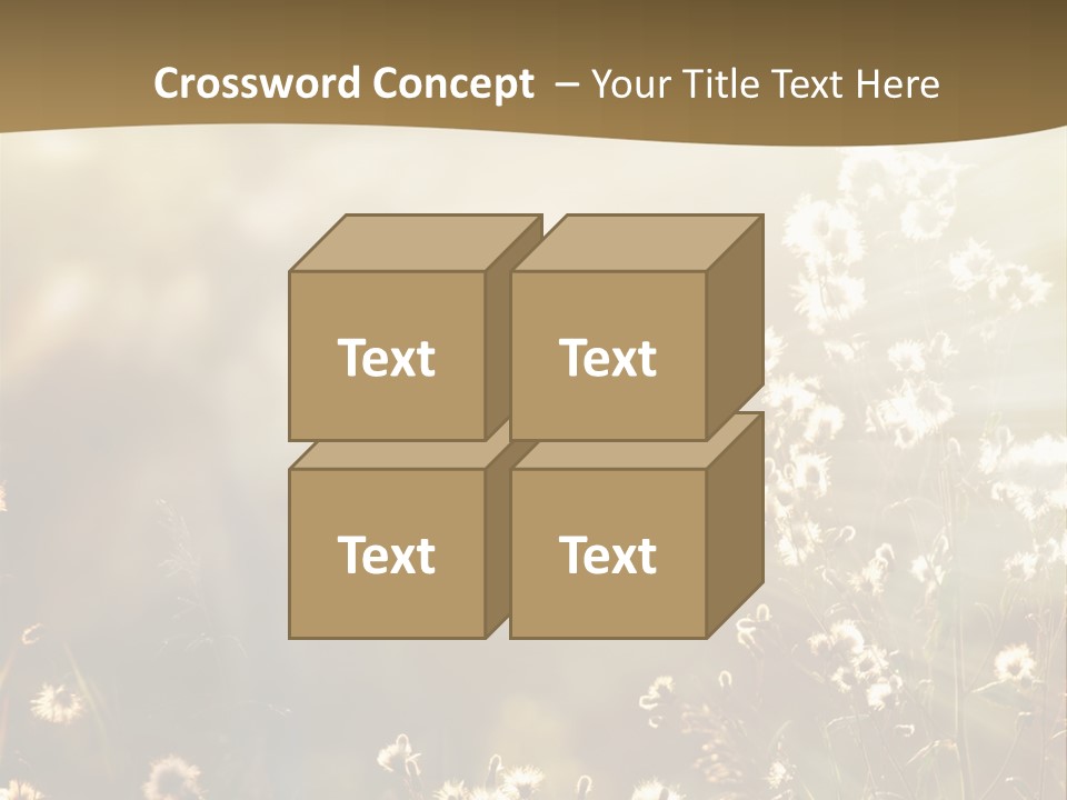 Road Lawn Landscape PowerPoint Template