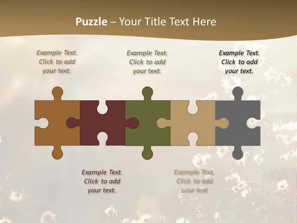 Road Lawn Landscape PowerPoint Template