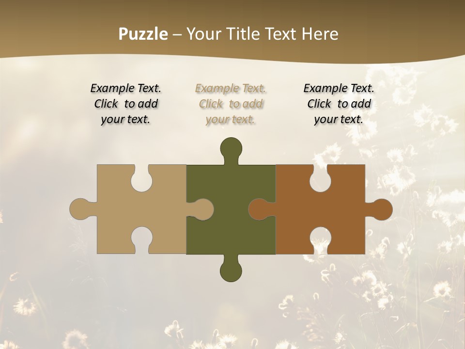 Road Lawn Landscape PowerPoint Template