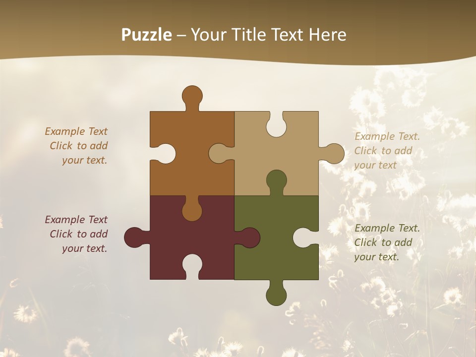 Road Lawn Landscape PowerPoint Template