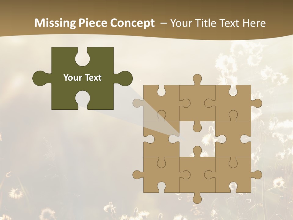 Road Lawn Landscape PowerPoint Template