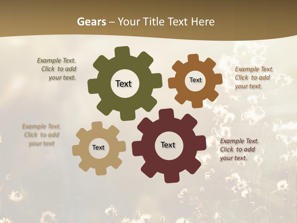 Road Lawn Landscape PowerPoint Template