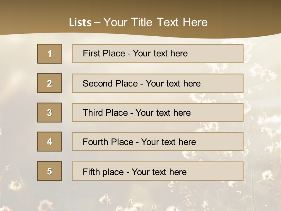 Road Lawn Landscape PowerPoint Template