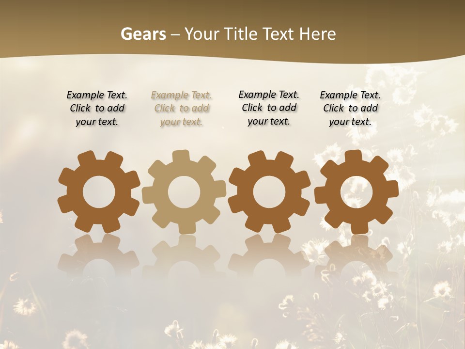 Road Lawn Landscape PowerPoint Template