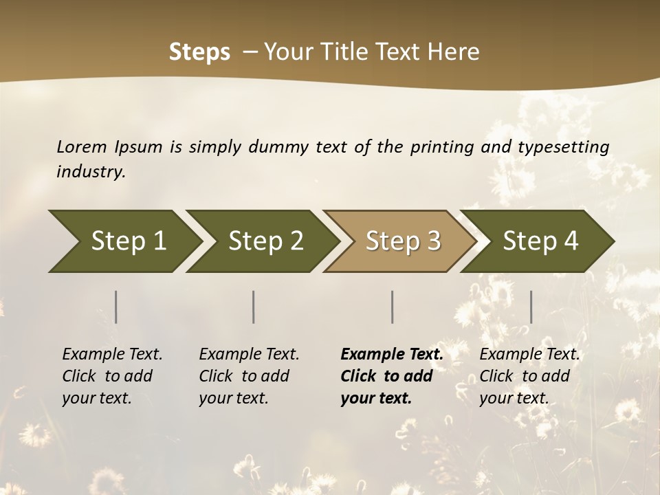 Road Lawn Landscape PowerPoint Template