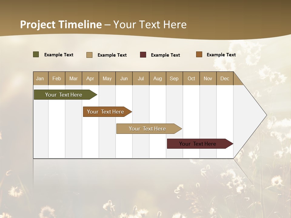 Road Lawn Landscape PowerPoint Template