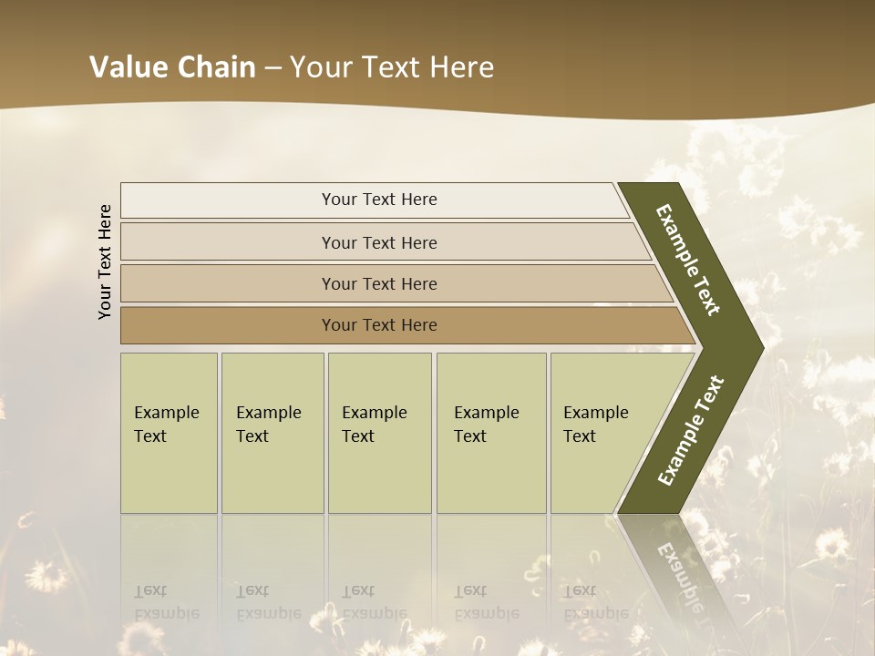 Road Lawn Landscape PowerPoint Template