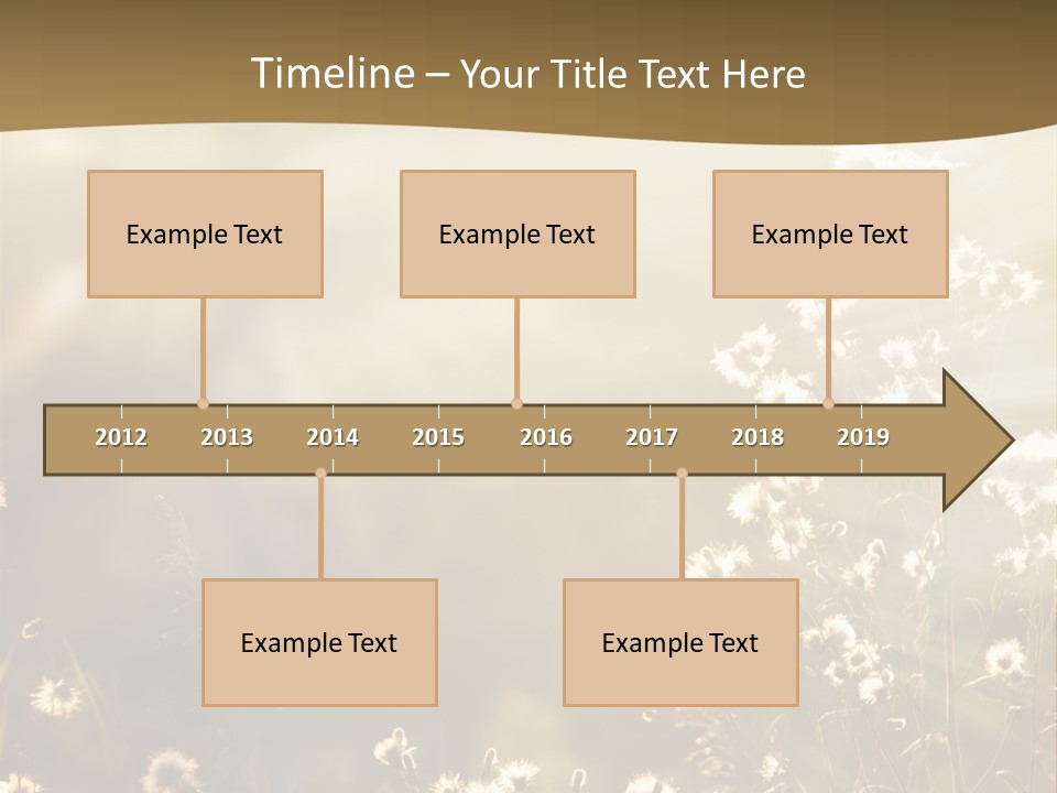 Road Lawn Landscape PowerPoint Template