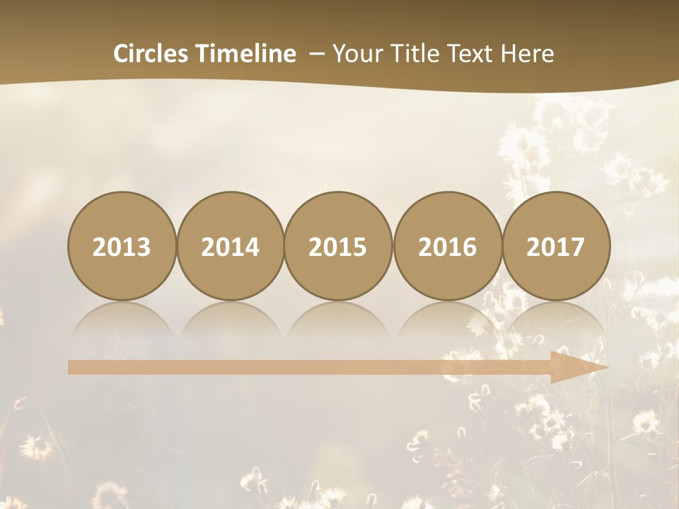 Road Lawn Landscape PowerPoint Template