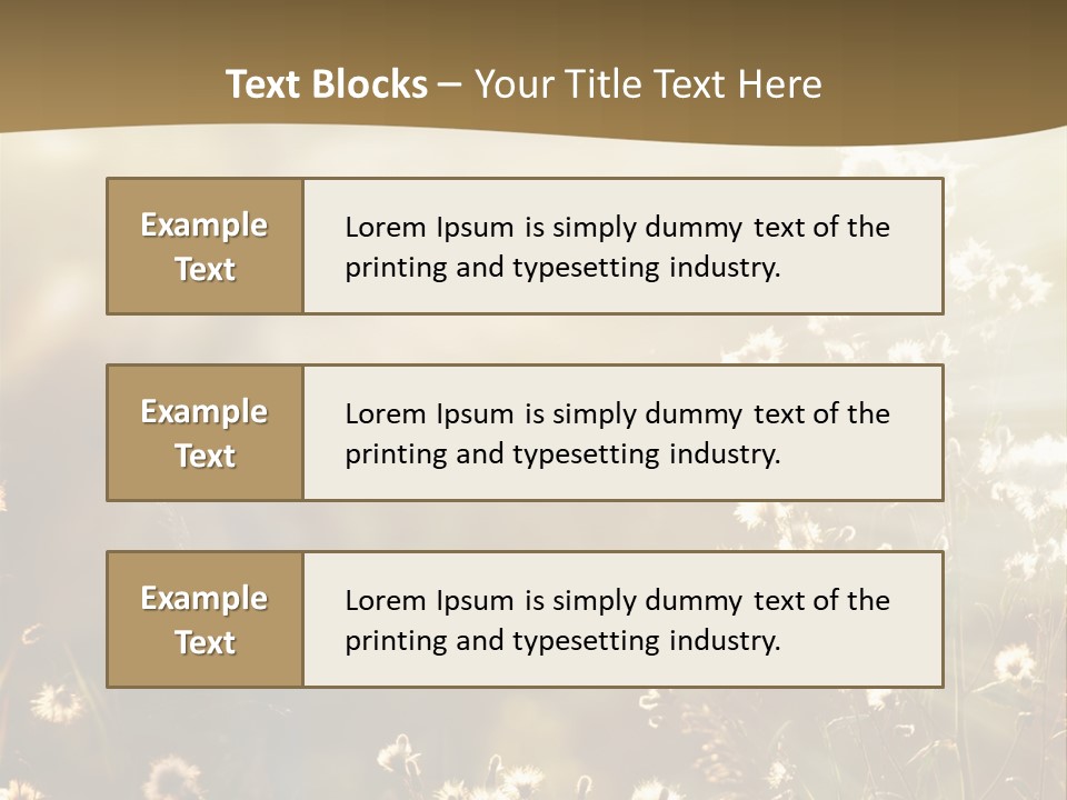 Road Lawn Landscape PowerPoint Template