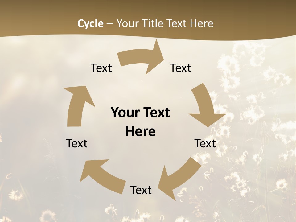 Road Lawn Landscape PowerPoint Template