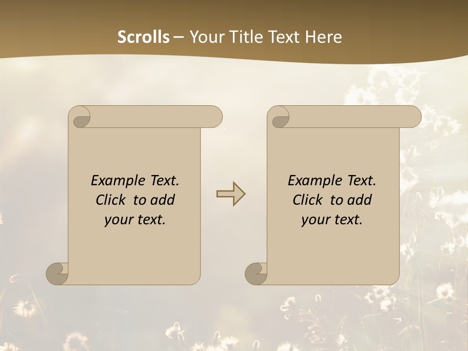 Road Lawn Landscape PowerPoint Template