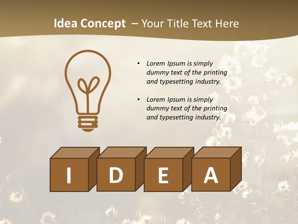 Road Lawn Landscape PowerPoint Template