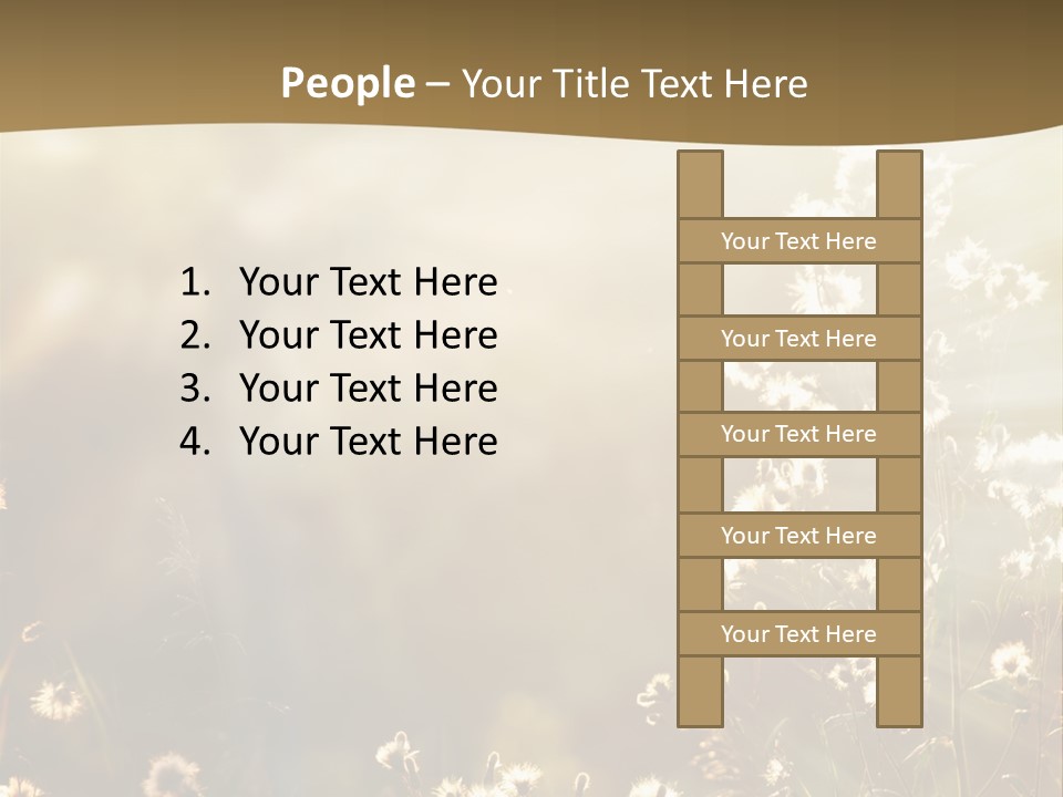 Road Lawn Landscape PowerPoint Template