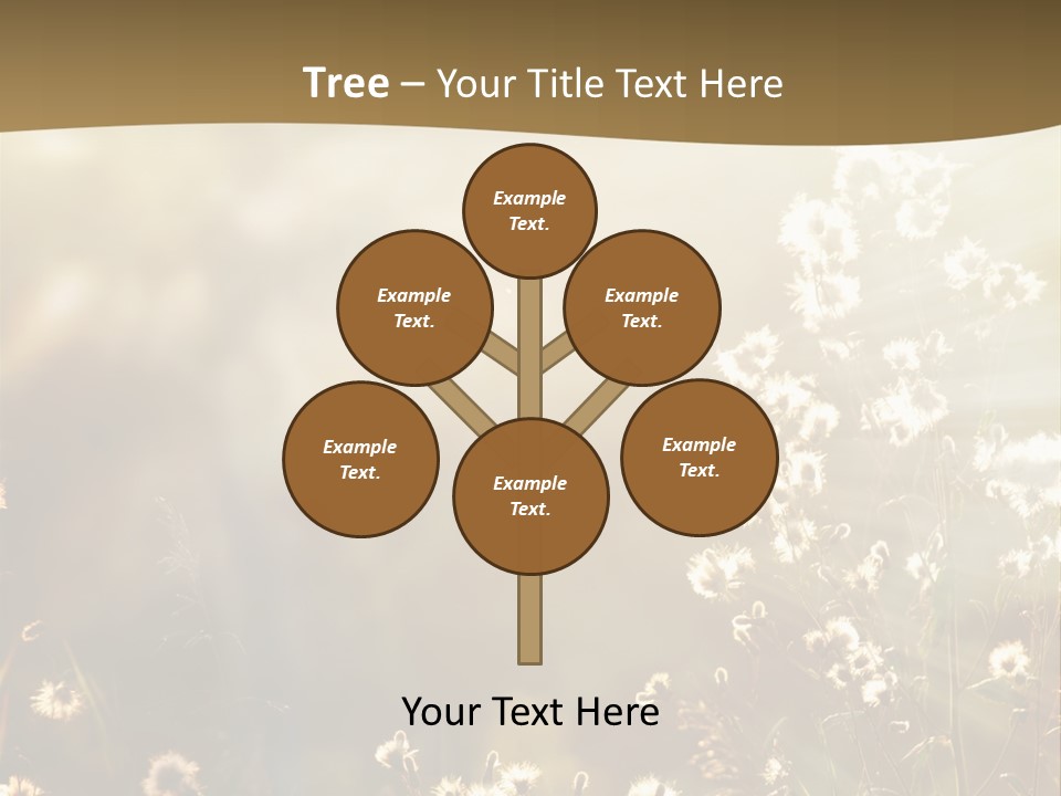 Road Lawn Landscape PowerPoint Template